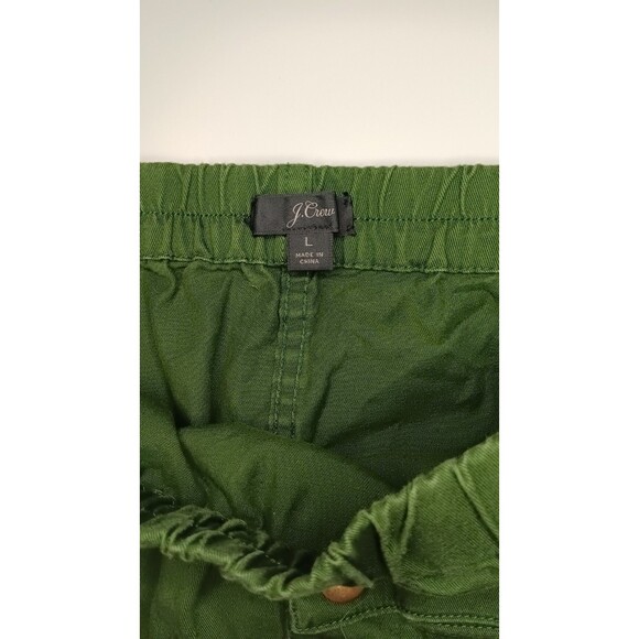 J. Crew Size Large Green Cargo Utility Cotton Stretch Mini Skirt Y2K Style - Picture 4 of 9